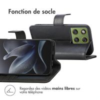 imoshion Étui de télephone portefeuille de luxe Motorola Edge 70 - Noir