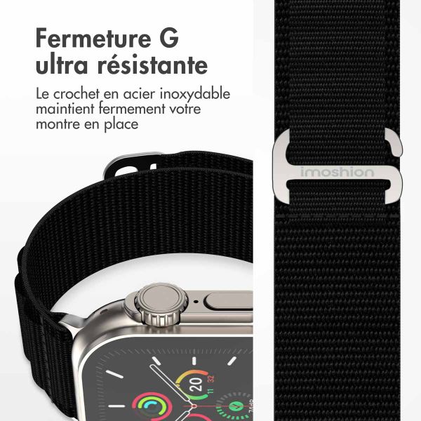 imoshion Bracelet en nylon Alpine Apple Watch | 38/40/41/42 mm - Noir