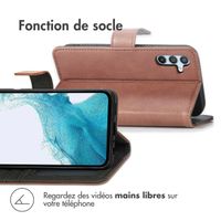 imoshion Étui de télephone portefeuille de luxe Samsung Galaxy A54 (5G) - Marron