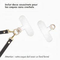 Selencia Cordon de téléphone crossbody Selencia en véritable cuir - Noir