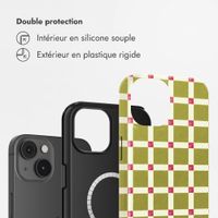 Selencia Coque arrière Vivid avec MagSafe Apple iPhone 14 - Check This Olive