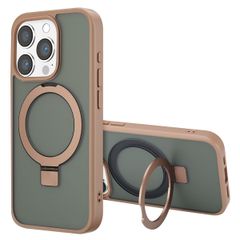 Accezz Coque Ring Stand avec MagSafe Apple iPhone 15 Pro - Marron