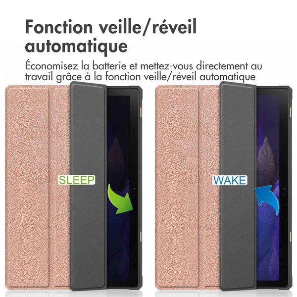 imoshion Coque tablette Trifold Samsung Galaxy Tab A8 - Rose Doré