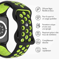 imoshion Bracelet Sport⁺ en silicone Apple Watch | 38/40/41/42 mm - Taille S/M - Black & Yellow
