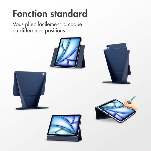 Accezz High Stand tablet case Apple iPad Air 11 pouces (2026) M4 / (2025) M3 / (2024) M2 / Air 5 (2022) / Air 4 (2020) - Bleu foncé