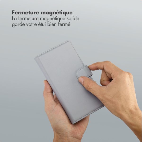 Selencia Étui portefeuille amovible Olyn avec MagSafe Samsung Galaxy S24 Ultra - Gris