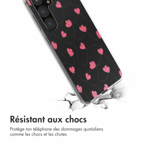 imoshion Coque Design Samsung Galaxy S24 FE - Dusty Rose Connected Hearts