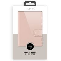 Selencia Étui portefeuille en cuir véritable Apple iPhone 17e / 16e - Dusty Pink
