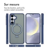 Accezz Coque Ring Stand avec MagSafe Samsung Galaxy S25 Plus - Bleu