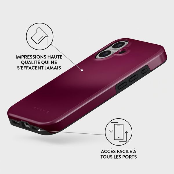 Burga Coque Tough MagSafe Apple iPhone 16 - Dark Cherry