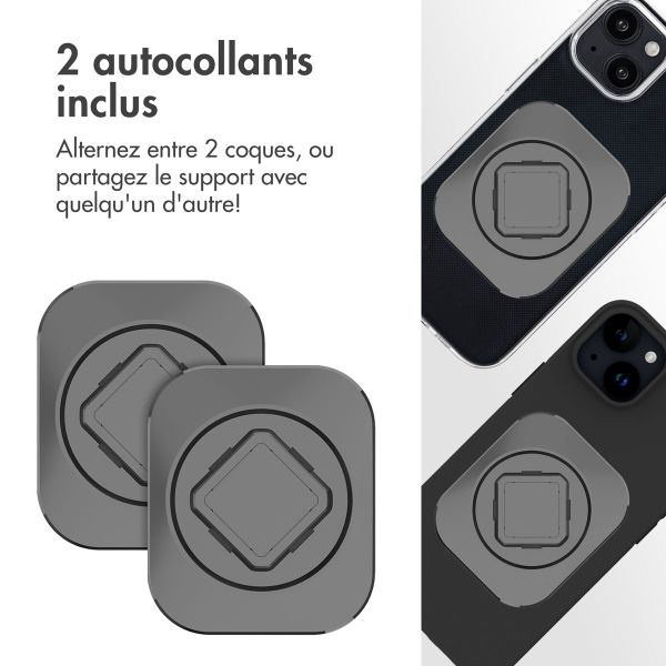 Accezz Support de téléphone EasyLock pour vélo avec coque Apple iPhone 15 - Rotation à 360° - Noir