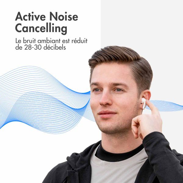 imoshion Aura Pro Écouteurs intra-auriculaires sans fil - Réduction active du bruit (ANC) - Blanc