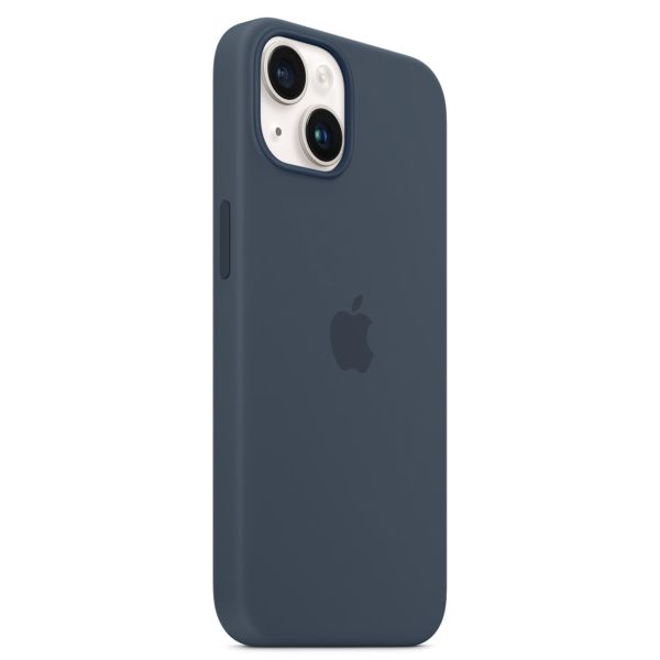 Apple Coque en silicone MagSafe Apple iPhone 14 - Storm Blue