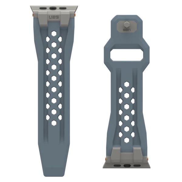 UAG Bracelet Monarch en silicone Apple Watch | 44/45/46/49 mm - Cloud Blue/Titanium