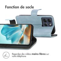 imoshion Étui de télephone portefeuille de luxe Motorola Moto G86 - Bleu clair