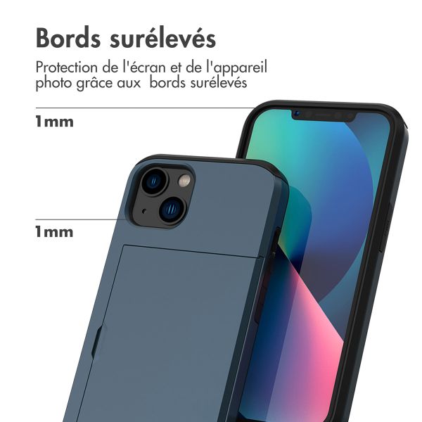 imoshion Coque arrière avec porte-cartes Apple iPhone 13 - Bleu foncé