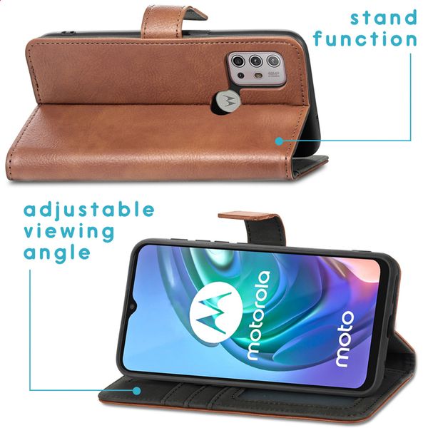 imoshion Étui de télephone portefeuille de luxe Motorola Moto G30 / G20 / G10 (Power) - Marron