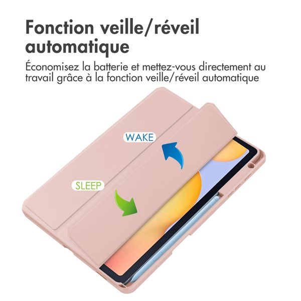 imoshion Coque tablette rigide Trifold Samsung Galaxy Tab S6 Lite (2020/2022/2024)  - Rose