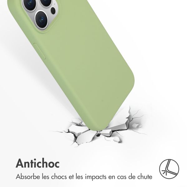 Accezz Coque Liquid Silicone Apple iPhone 15 Pro Max - Vert