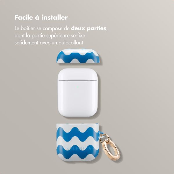 Selencia Coque Vivid  Apple Airpods 1 / 2 - Wave Vibes Classic Blue