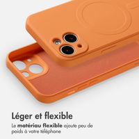 imoshion Coque Couleur avec MagSafe Apple iPhone 13 - Orange