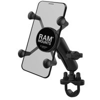 RAM Mounts Support de téléphone X-Grip® U-Bolt pour vélo / scooter / moto - Universel - Petit - Noir