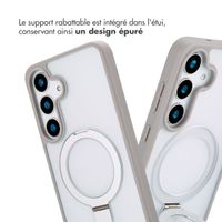Accezz Coque Ring Stand avec MagSafe Samsung Galaxy S25 Plus - Gris