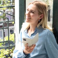 Selencia Étui portefeuille en cuir véritable Samsung Galaxy A72 - Greige