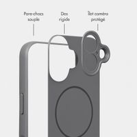 Accezz Coque Grip avec MagSafe Apple iPhone 16 - Gris