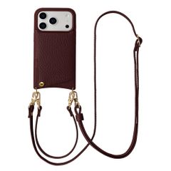 Selencia Coque de télephone Nova avec cordon et porte-cartes Apple iPhone 17 Pro - Bold Burgundy
