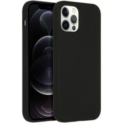 Accezz Coque Liquid Silicone avec MagSafe Apple iPhone 12 (Pro) - Noir