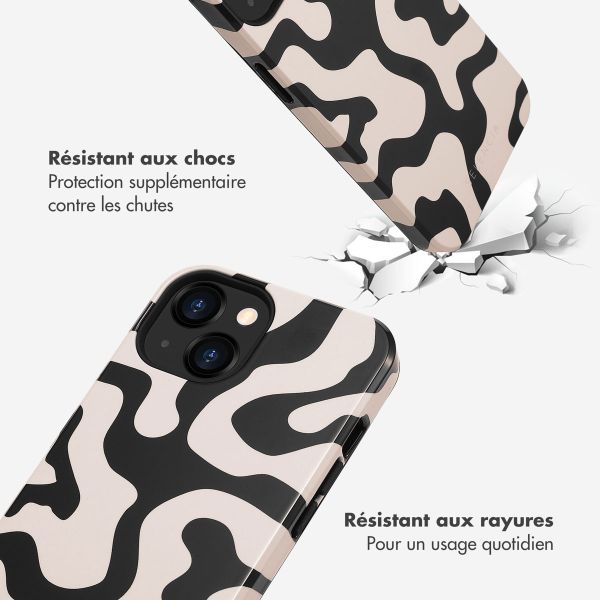 Selencia Coque arrière Vivid Apple iPhone 13 - Art Wave Black