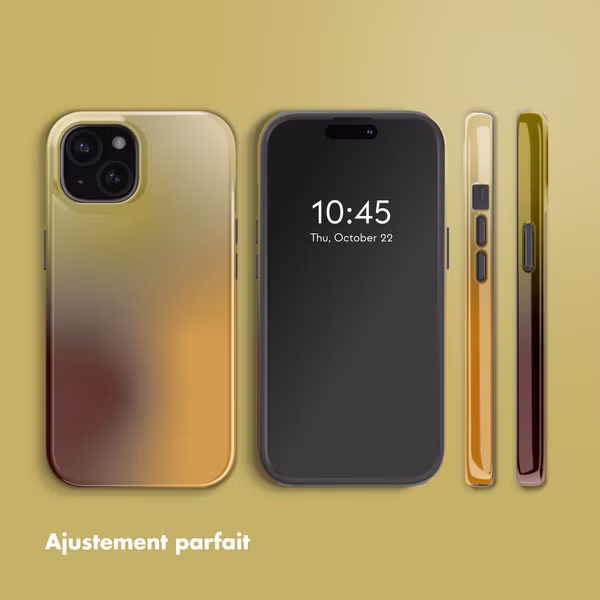 Selencia Coque arrière Vivid avec MagSafe Apple iPhone 15 - Gradient Olive Dust