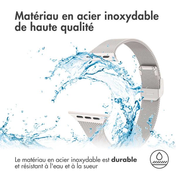 imoshion Bracelet pliant Milanese Apple Watch | 38/40/41/42 mm - Starlight