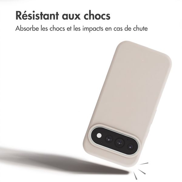 Accezz Coque Liquid Silicone avec MagSafe Google Pixel 11 / 11 Pro / 10 / 10 Pro - Stone