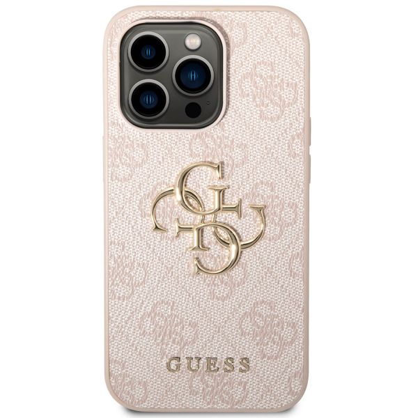 Guess Coque 4G Metal Logo Backcover Apple iPhone 14 Pro Max - Rose