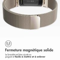 imoshion Bracelet magnétique milanais Fitbit Charge 5 - Taille S - Starlight