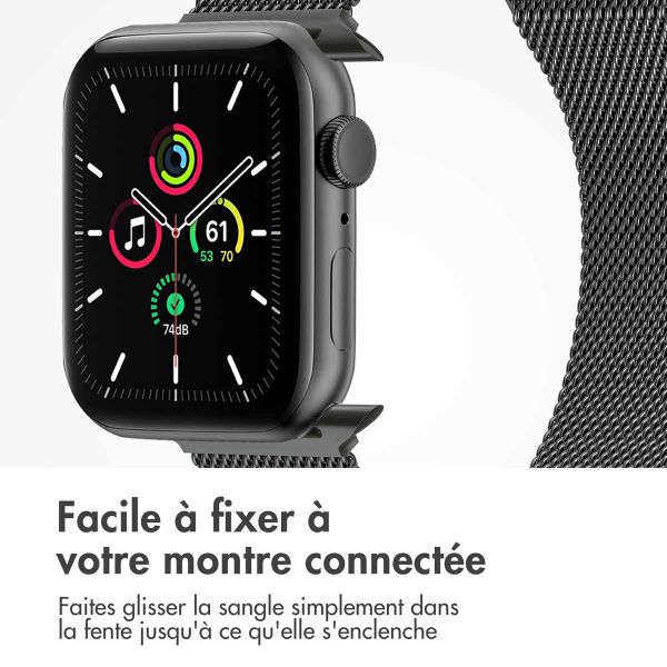 imoshion Bracelet magnétique milanais Apple Watch | 38/40/41/42 mm - Taille M - Space Grey