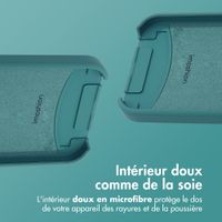 imoshion Coque arrière Color avec cordon amovible et MagSafe Apple iPhone 15 - Vert foncé