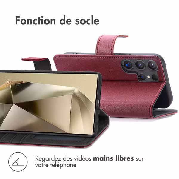 imoshion Étui de télephone portefeuille de luxe Samsung Galaxy S25 Ultra - Bordeaux