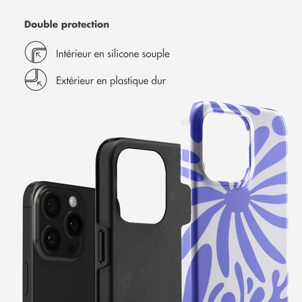 Selencia Coque arrière Vivid Apple iPhone 15 Pro Max - Modern Bloom Sapphire Blue