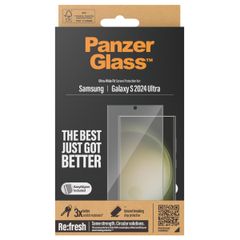 PanzerGlass Film de protection d'écran anti-bactérien Refresh Ultra-Wide Fit avec applicateur Samsung Galaxy S24 Ultra