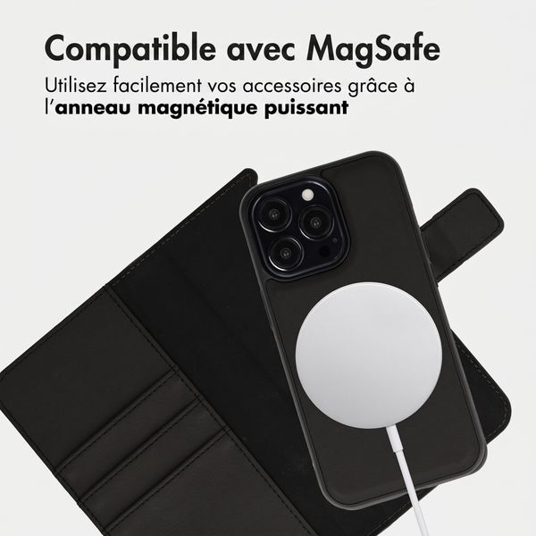 imoshion Étui portefeuille luxe 2-en-1 amovible Apple iPhone 13 Pro - Noir
