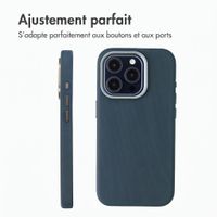 Accezz Coque arrière Mesh avec MagSafe Apple iPhone 15 Pro - Bleu foncé