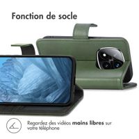imoshion Étui de télephone portefeuille de luxe Xiaomi Redmi Note 14 Pro (4G) - Vert