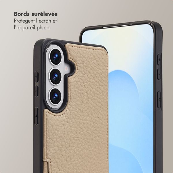 Selencia Coque de télephone Nova avec cordon et porte-cartes Samsung Galaxy S26 Plus - Beige