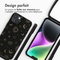 imoshion Coque design en silicone avec cordon Apple iPhone 14 Plus - Sky Black
