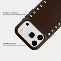 Selencia Coque arrière Studs avec MagSafe Apple iPhone 17 Pro Max - Cacao Crush