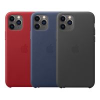 Apple 3 Pack Coque Leather Apple iPhone 11 Pro - Red + Midnight Blue + Black