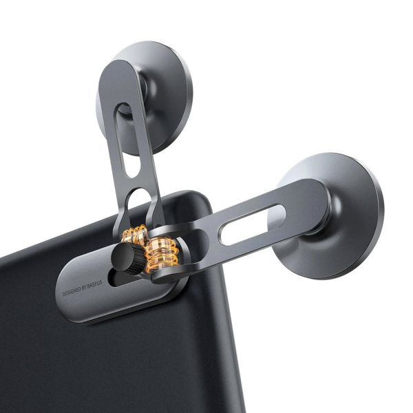 Baseus Support de téléphone magnétique T-Space Series pour voiture – Tableau de bord et console centrale – MagSafe – Frost Silver